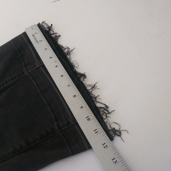 SO women's Juniors size 11/30W Washed black high rise seamed utility flare jeans - Picture 10 of 15